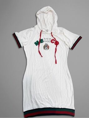 SJL Apparel Mexico Soccer Hooded T-Shirt Dress Size M